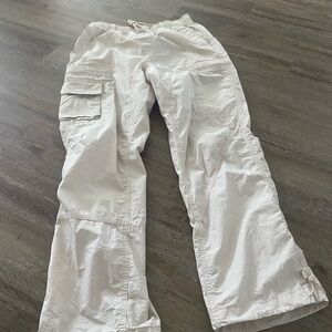 Men's White Cargo\Parachute Pants